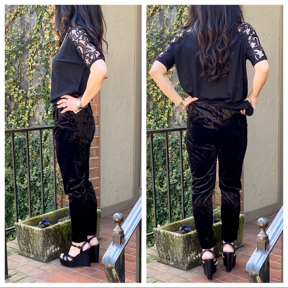 ✨MADE IN ITALY✨Velvet chic joggers - Picture 4 of 7